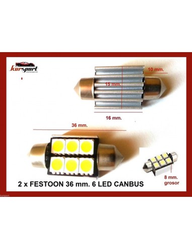 Bombillas C5W 6 SMD Canbus