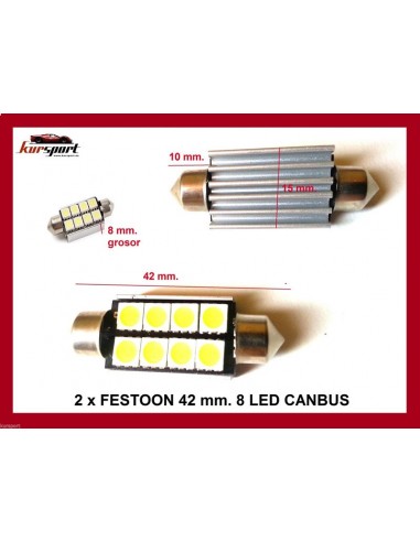 Bombillas C5W 8 SMD Canbus