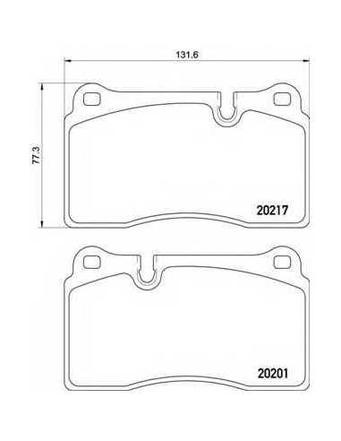 Pastillas de freno delanteras BREMBO P 02 002 - ASTON MARTIN DB9 Descapotable