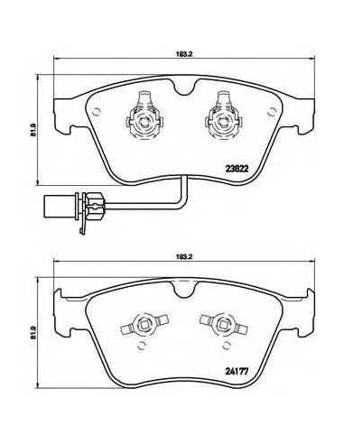 Pastillas de freno delanteras BREMBO P 05 003 - BENTLEY CONTINENTAL Coupé