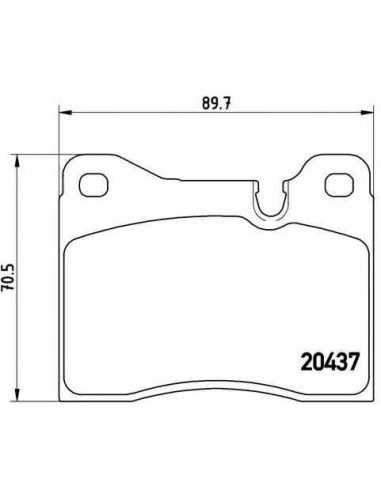 Pastillas de freno delanteras BREMBO P 06 002 - ALFA ROMEO 6