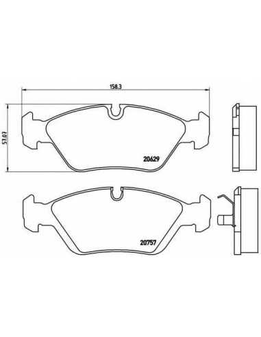 Pastillas de freno delanteras BREMBO P 06 008 - BMW 5 Sedán