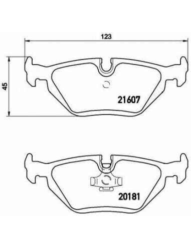 Pastillas de freno traseras BREMBO P 06 013 - BMW 3 Compact