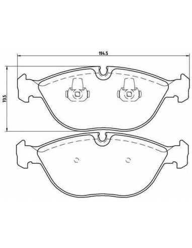 Pastillas de freno delanteras BREMBO P 06 019 - AUDI A8 Sedán