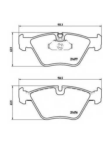 Pastillas de freno delanteras BREMBO P 06 022 - BMW 5 Sedán