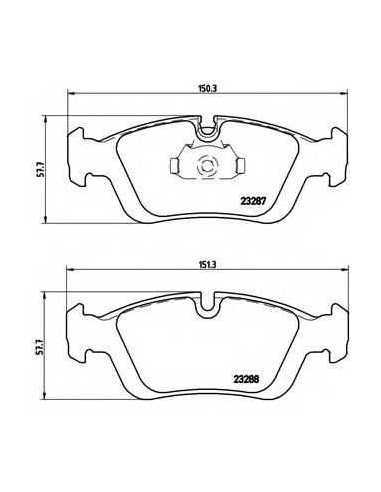 Pastillas de freno delanteras BREMBO P 06 024 - BMW 3 Descapotable