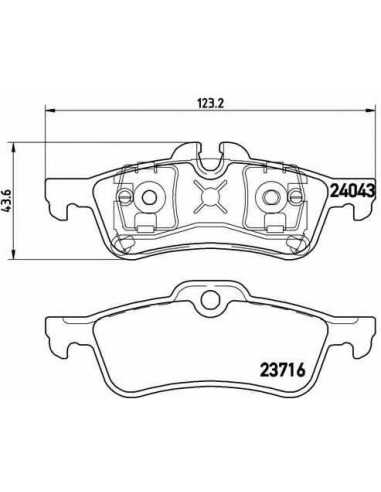 Pastillas de freno traseras BREMBO P 06 032 - MINI MINI