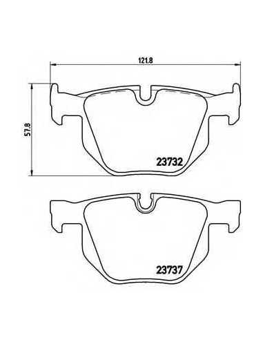 Pastillas de freno traseras BREMBO P 06 033 - BMW 5 Touring