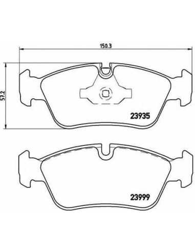 Pastillas de freno delanteras BREMBO P 06 035 - BMW 1