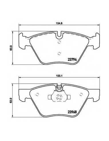 Pastillas de freno delanteras BREMBO P 06 036 - BMW 3 Coupé