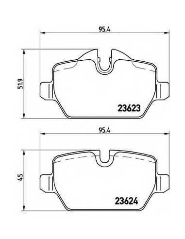 Pastillas de freno traseras BREMBO P 06 037 - BMW 3 Touring