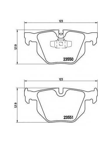 Pastillas de freno traseras BREMBO P 06 039 - BMW X1 Ranchera familiar