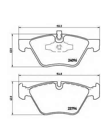 Pastillas de freno delanteras BREMBO P 06 040 - BMW 1 Coupé