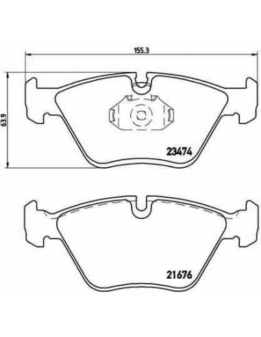 Pastillas de freno delanteras BREMBO P 06 042 - BMW 5 Sedán