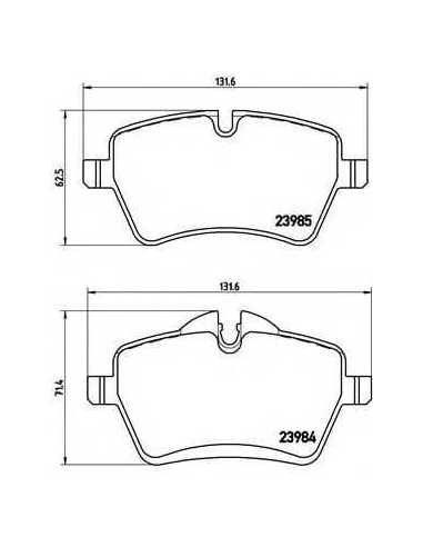 Pastillas de freno delanteras BREMBO P 06 051 - MINI MINI Descapotable