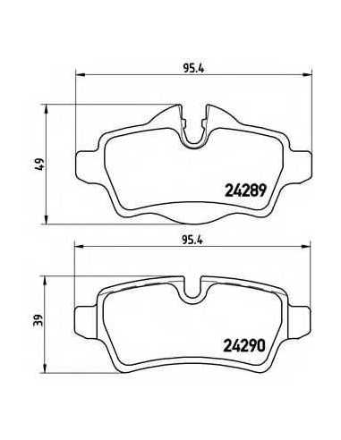 Pastillas de freno traseras BREMBO P 06 052 - MINI MINI