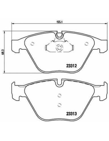 Pastillas de freno delanteras BREMBO P 06 054 - BMW 5 Sedán