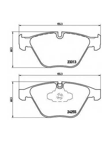 Pastillas de freno delanteras BREMBO P 06 055 - BMW 3 Coupé