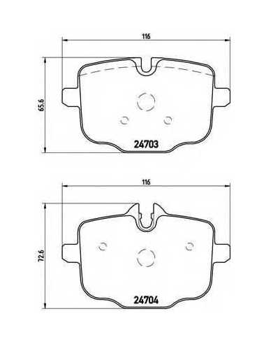 Pastillas de freno traseras BREMBO P 06 061 - BMW 5