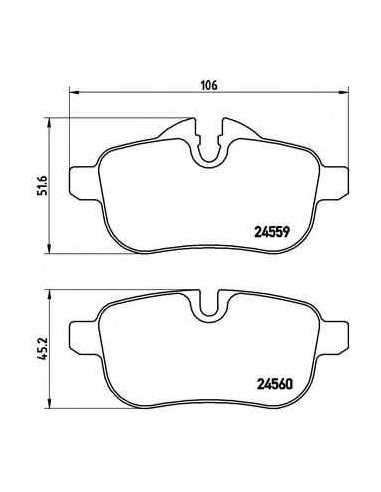 Pastillas de freno traseras BREMBO P 06 062 - BMW Z4