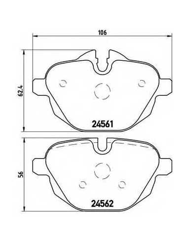 Pastillas de freno traseras BREMBO P 06 064 - BMW Z4