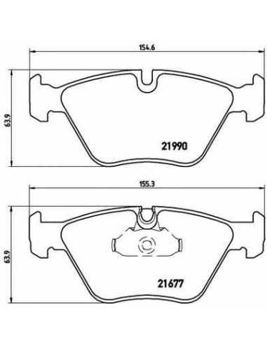 Pastillas de freno delanteras BREMBO P 06 065 - BMW 5 Sedán