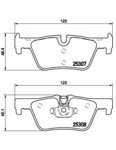 Pastillas de freno traseras BREMBO P 06 071 - BMW X3