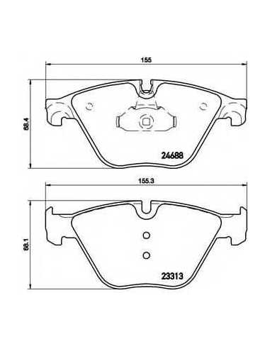 Pastillas de freno delanteras BREMBO P 06 074 - BMW 5