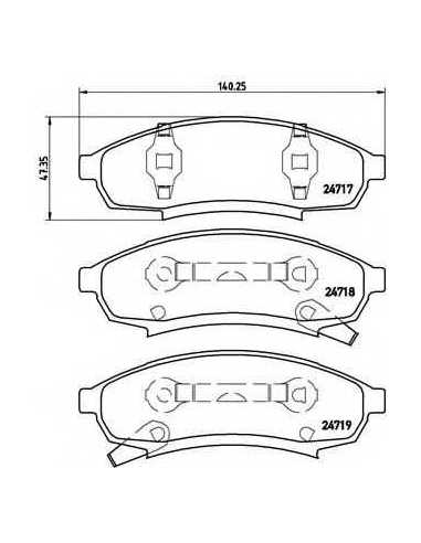 Pastillas de freno delanteras BREMBO P 07 003 - PONTIAC GRAND PRIX VI Sedán