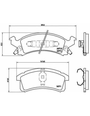 Pastillas de freno delanteras BREMBO P 07 004 - PONTIAC SUNFIRE