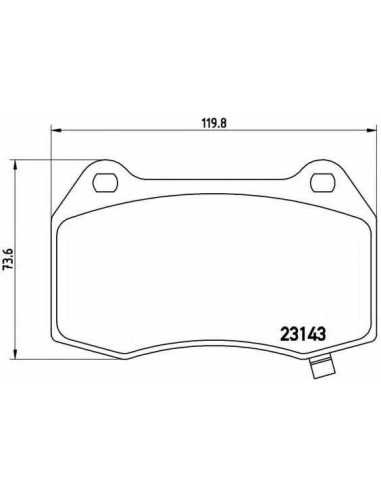 Pastillas de freno traseras BREMBO P 09 003 - CADILLAC STS