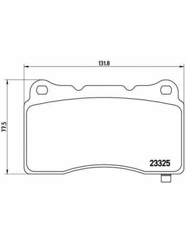 Pastillas de freno BREMBO P 09 004 - CADILLAC ATS