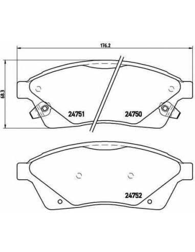 Pastillas de freno delanteras BREMBO P 09 010 - CADILLAC SRX