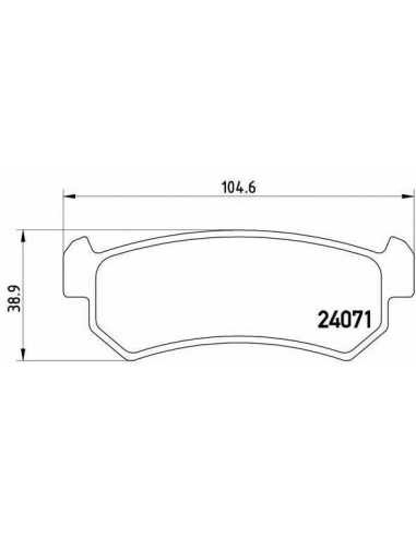 Pastillas de freno traseras BREMBO P 10 001 - DAEWOO LACETTI Sedán