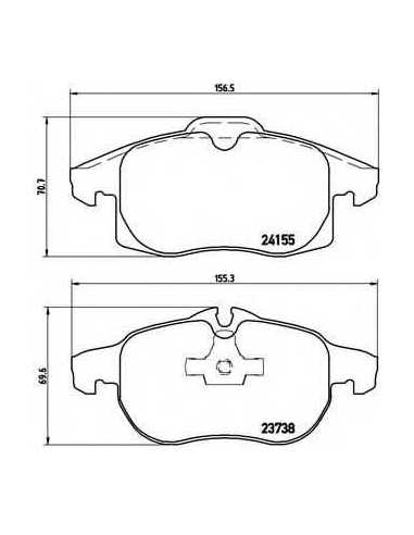 Pastillas de freno delanteras BREMBO P 10 011 - CHEVROLET VECTRA