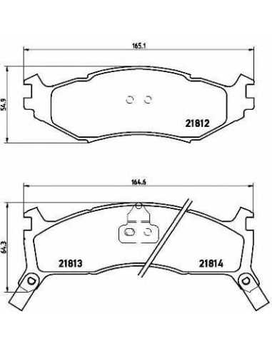 Pastillas de freno delanteras BREMBO P 11 006 - CHRYSLER VOYAGER  