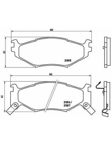 Pastillas de freno delanteras BREMBO P 11 007 - CHRYSLER PHANTOM Sedán