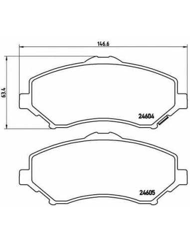 Pastillas de freno delanteras BREMBO P 11 022 - DODGE NITRO