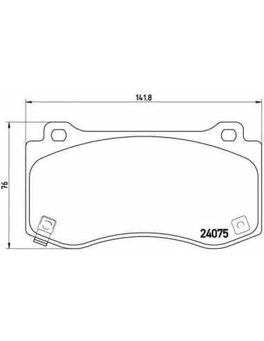 Pastillas de freno delanteras BREMBO P 11 023 - CHRYSLER 300 C Sedán