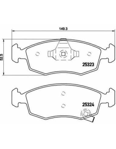 Pastillas de freno delanteras BREMBO P 11 031 - FIAT PANDA