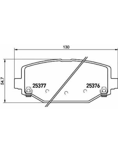 Pastillas de freno traseras BREMBO P 11 032 - CHRYSLER TOWN & COUNTRY V