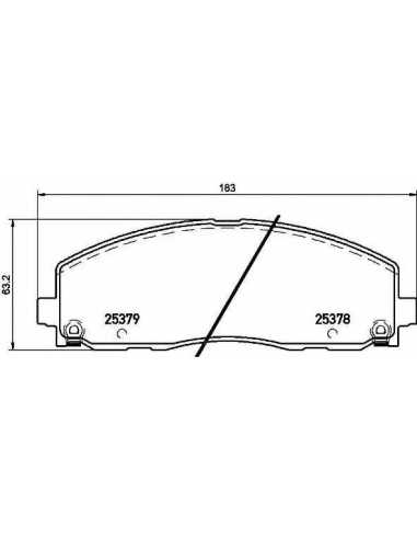 Pastillas de freno delanteras BREMBO P 11 035 - CHRYSLER TOWN & COUNTRY V