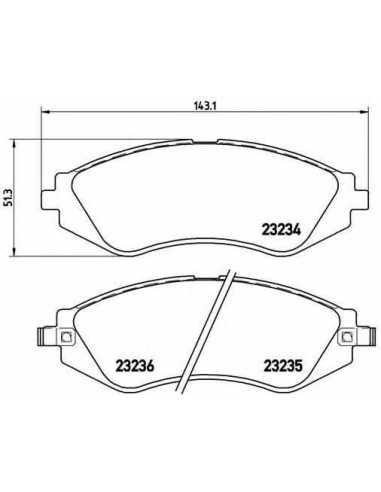 Pastillas de freno delanteras BREMBO P 15 002 - CHEVROLET LACETTI