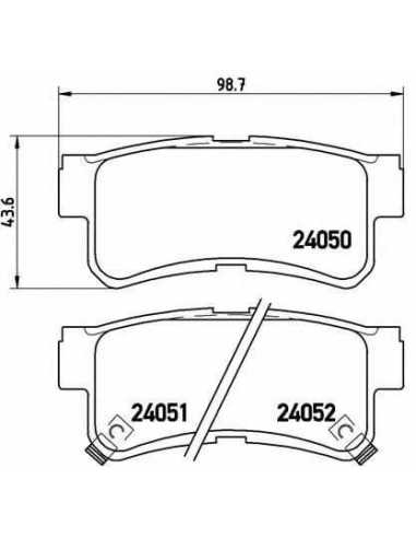 Pastillas de freno traseras BREMBO P 15 009 - HYUNDAI TRAJET