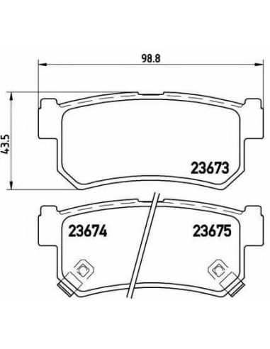 Pastillas de freno traseras BREMBO P 15 010 - SSANGYONG REXTON