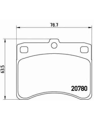 Pastillas de freno delanteras BREMBO P 16 003 - DAIHATSU MOVE