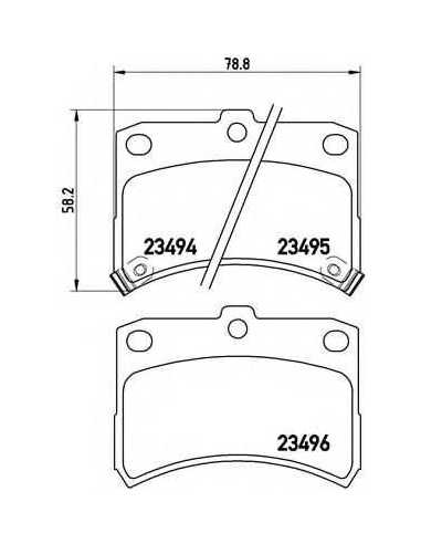 Pastillas de freno delanteras BREMBO P 16 009 - DAIHATSU MIRA V