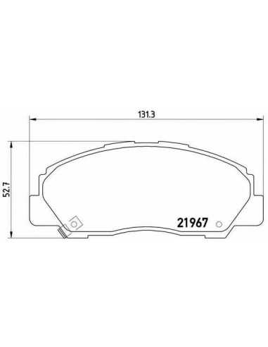 Pastillas de freno delanteras BREMBO P 16 010 - DAIHATSU FOURTRAK