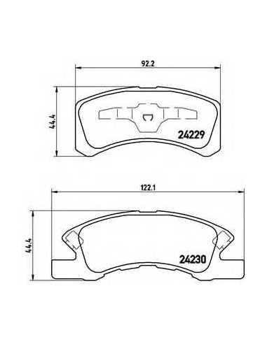Pastillas de freno delanteras BREMBO P 16 011 - DAIHATSU TREVIS