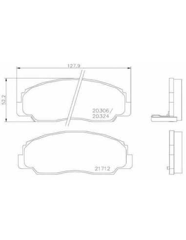 Pastillas de freno delanteras BREMBO P 16 012 - DAIHATSU ROCKY Hard Top Todo terreno